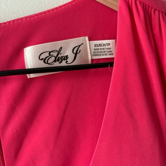 Eliza J Faux Wrap Wide Leg Jumpsuit In Strawberry XS NWT - Picture 8 of 9